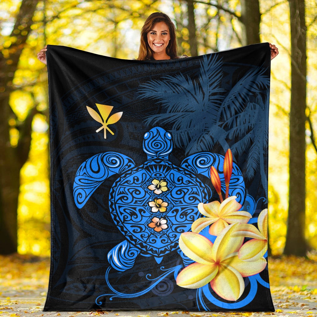 hawaii-turtle-premium-blanket-hawaiian-flowers-version-blue-elegant