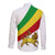 Ethiopia Special Flag Long Sleeve Button Shirt White LT13 - Wonder Print Shop