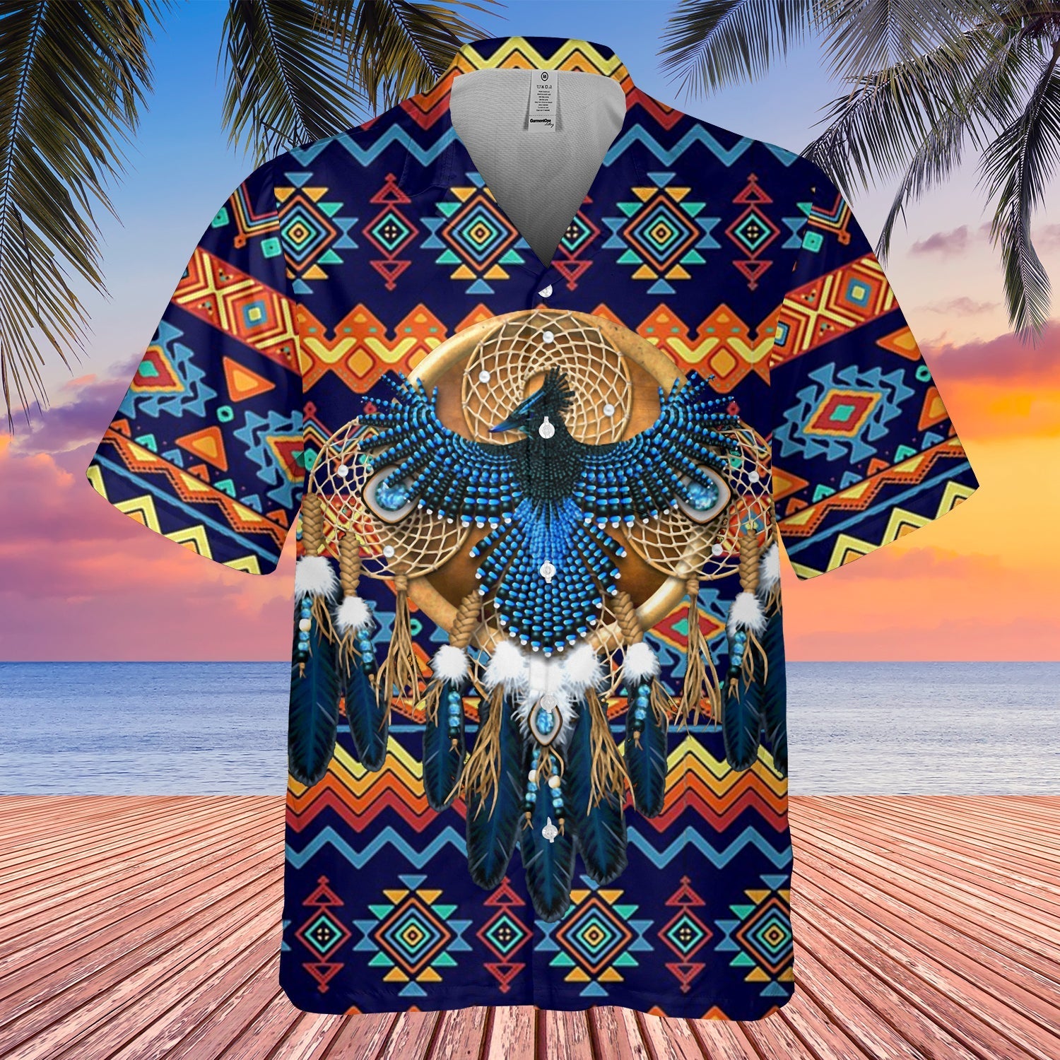 Native American Pattern Color Thunderbird Hawaiian Shirt 3D LT10 - Wonder Print Shop