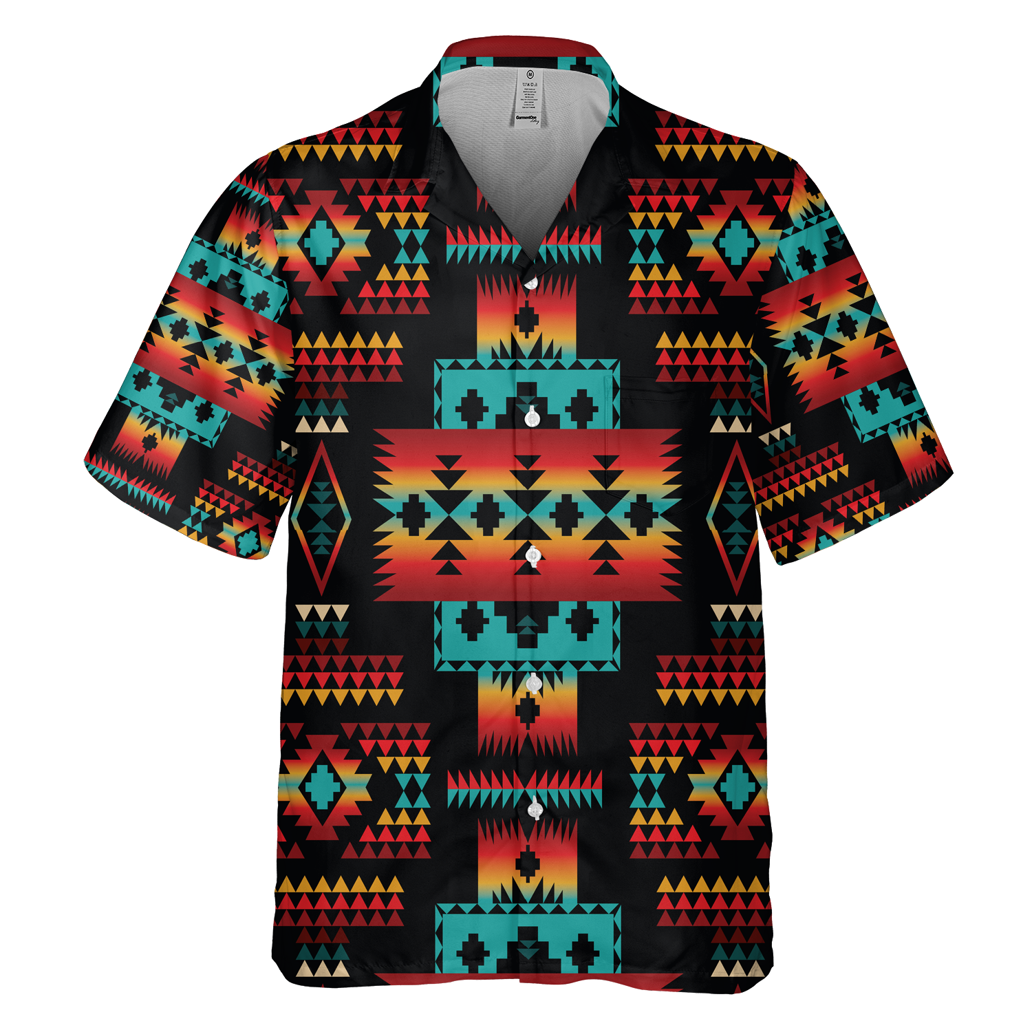 Black Native Tribes Pattern Native American Hawaiian Shirt 3D Style Black LT10 - Wonder Print Shop