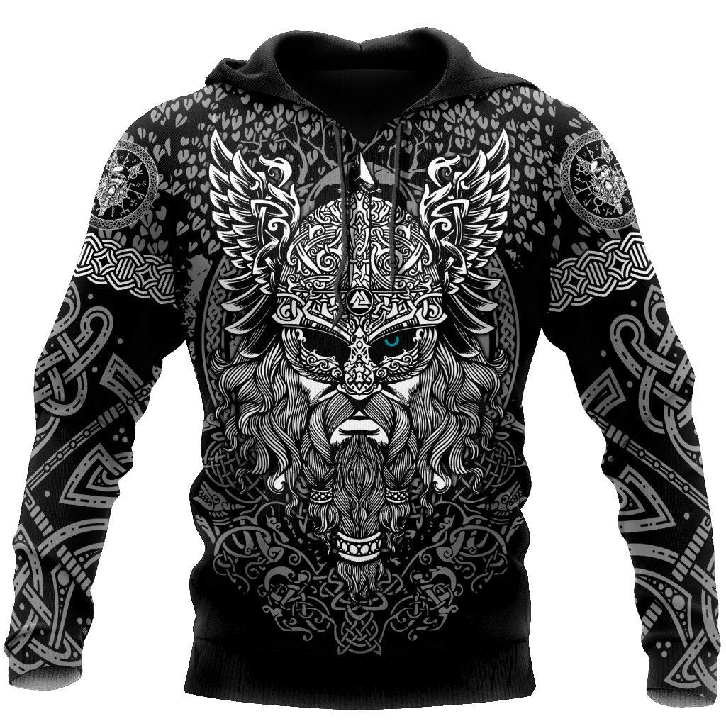 Viking Clothing Odin Tattoo Hoodie RLT12 - Wonder Print Shop