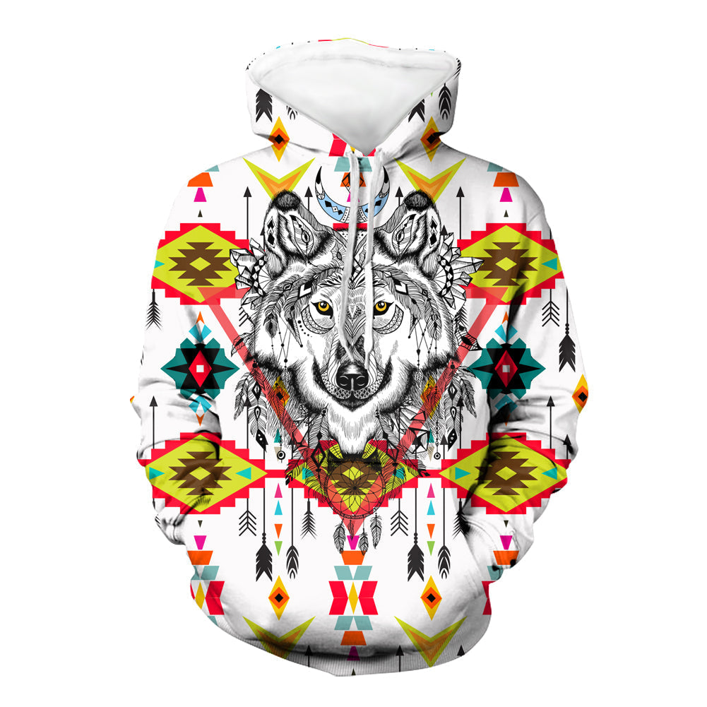 Native American Wolf Arrow Pattern 3D Hoodie LT10 - Wonder Print Shop