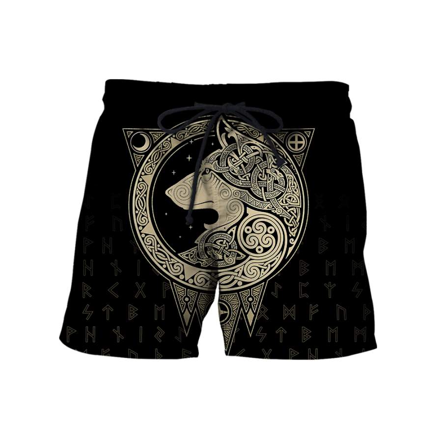 viking-clothing-viking-gold-wolf-shorts