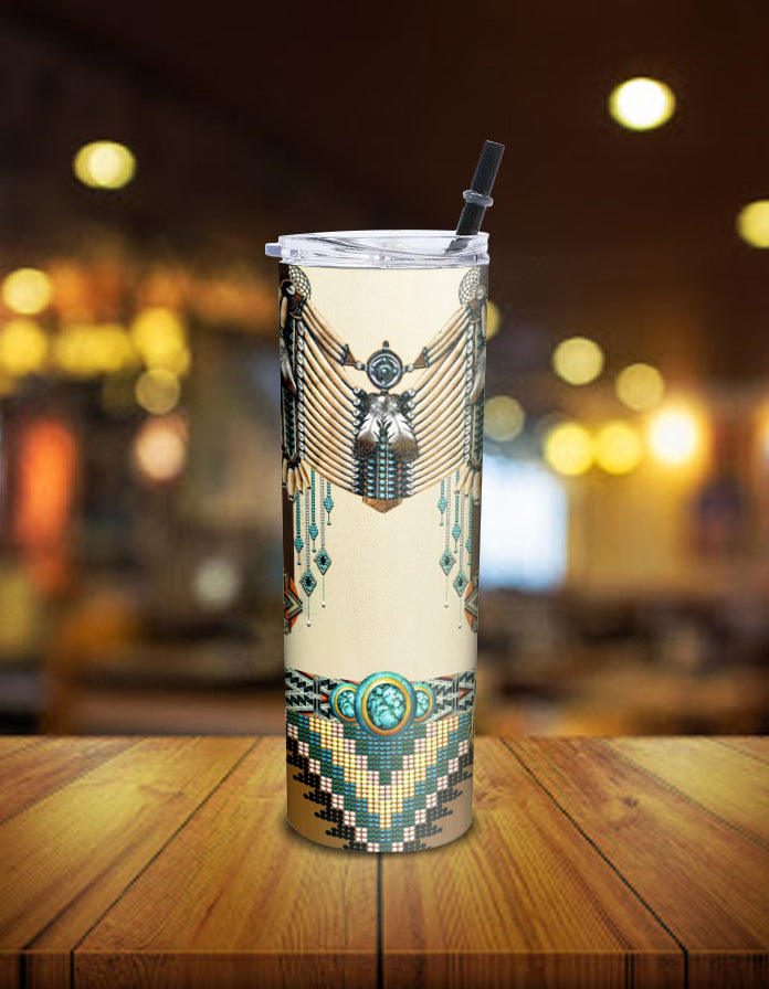 brown-pattern-breastplate-native-american-skinny-tumbler