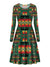 dark-green-pattern-native-american-long-sleeve-dress