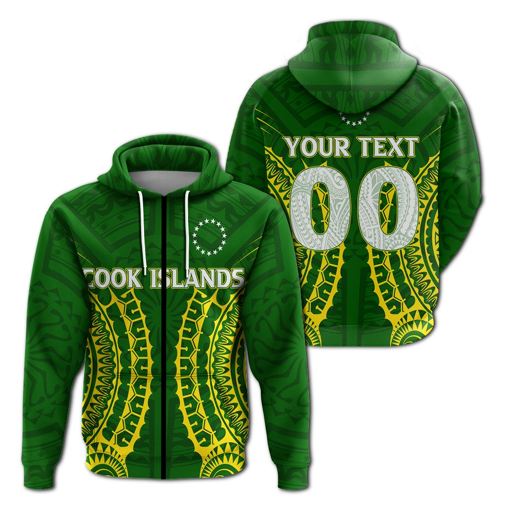 Custom Cook Islands Zip Up Hoodie Tribal Pattern LT12 - Wonder Print Shop