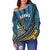 Custom Personalised Vanuatu Sanma Province Tribal Pattern Women Off Shoulder Sweater LT12 - Wonder Print Shop