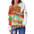 Myanmar Happy Independence Day Women Off Shoulder Sweater - LT2