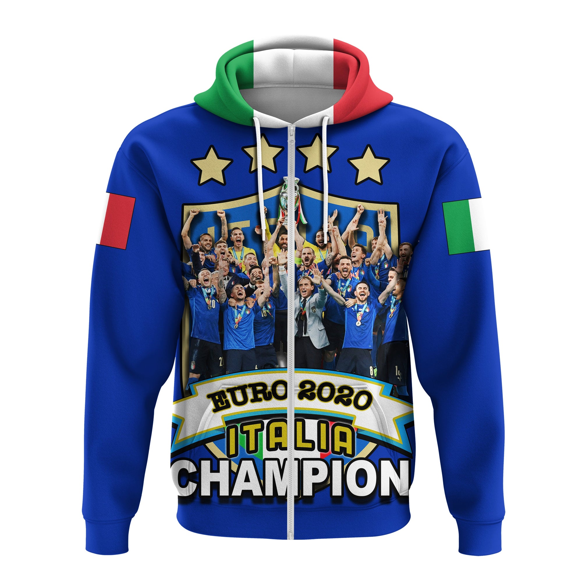 Italy Champion Euro Cup 2020 Zip up Hoodie LT20 - Wonder Print Shop