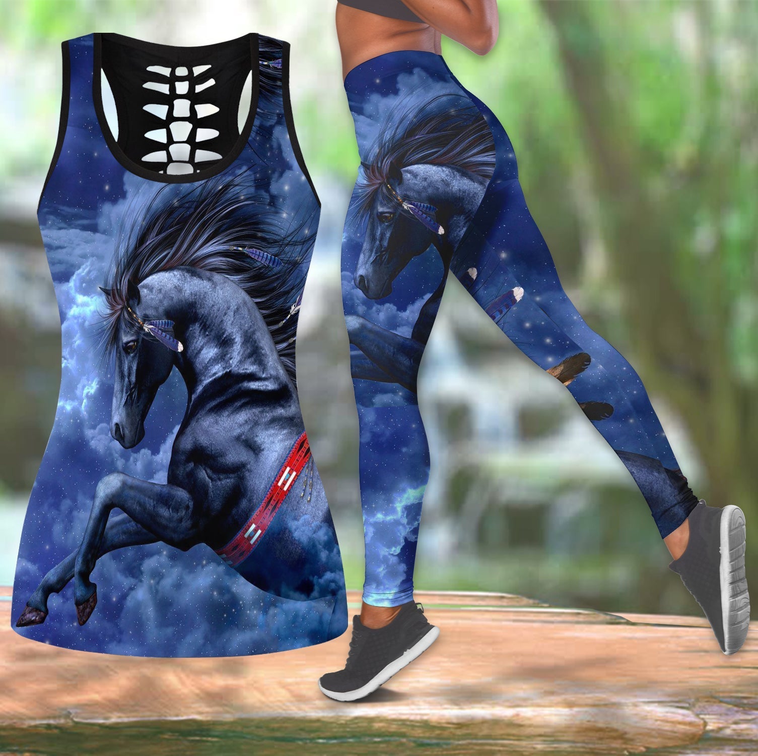 native-american-the-horse-hollow-tanktop-leggings-set-ls0010