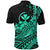 Hawaii Humpback Whale With Hibiscus Tribal Turquoise Polo Shirt LT12 - Wonder Print Shop