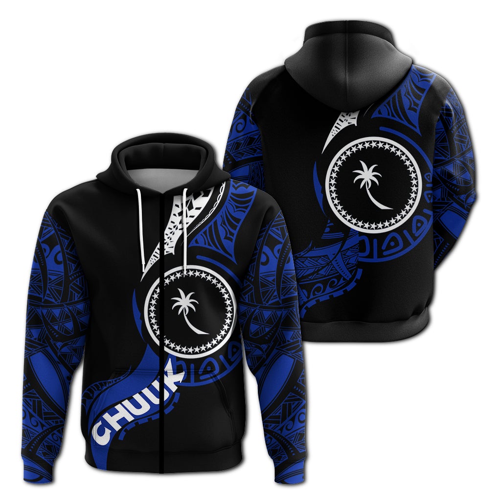 Chuuk Zip Up Hoodie Micronesia Pride LT12 - Wonder Print Shop