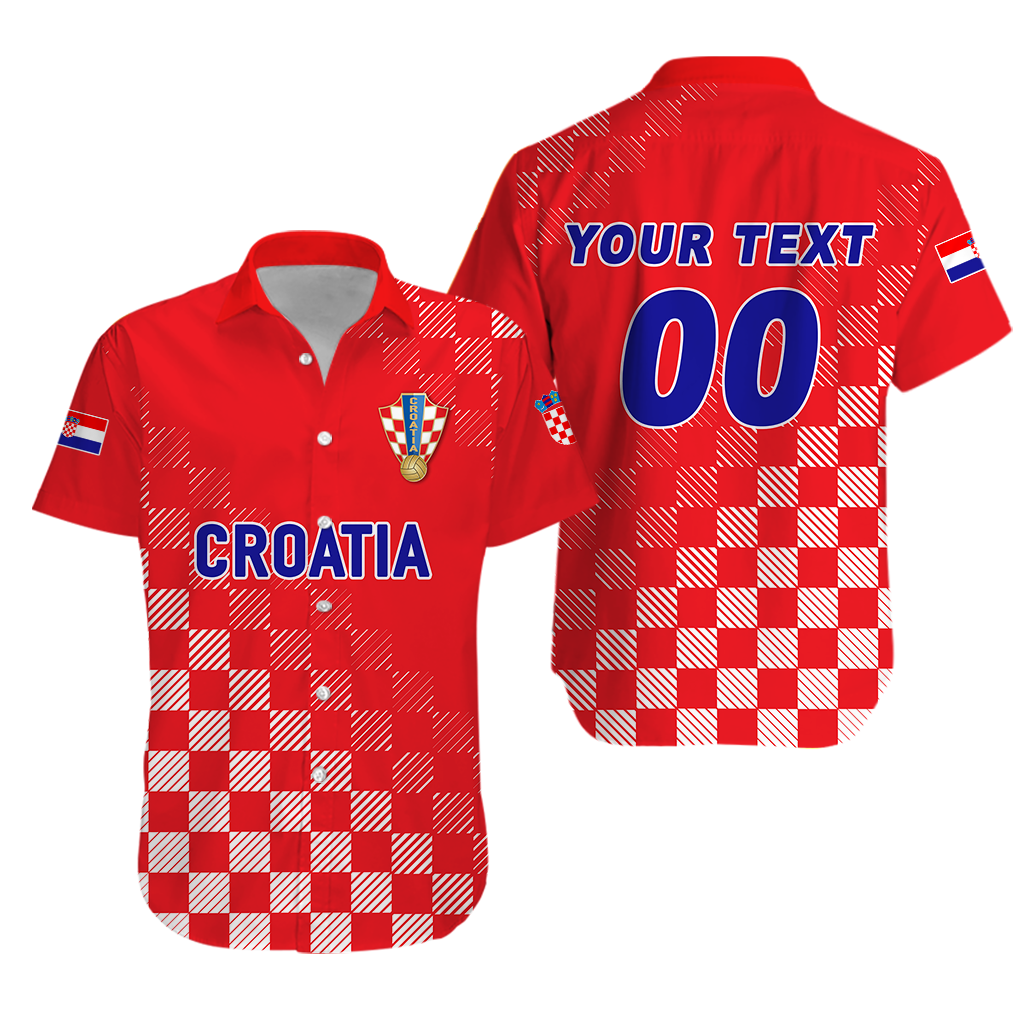 (Custom Personalised) Croatia Football World Cup 2022 Champions Pride Hawaiian Shirt Red 