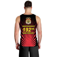 Men's tank top back print: Independence 192nd Anniversary with Belgian coat of arms
