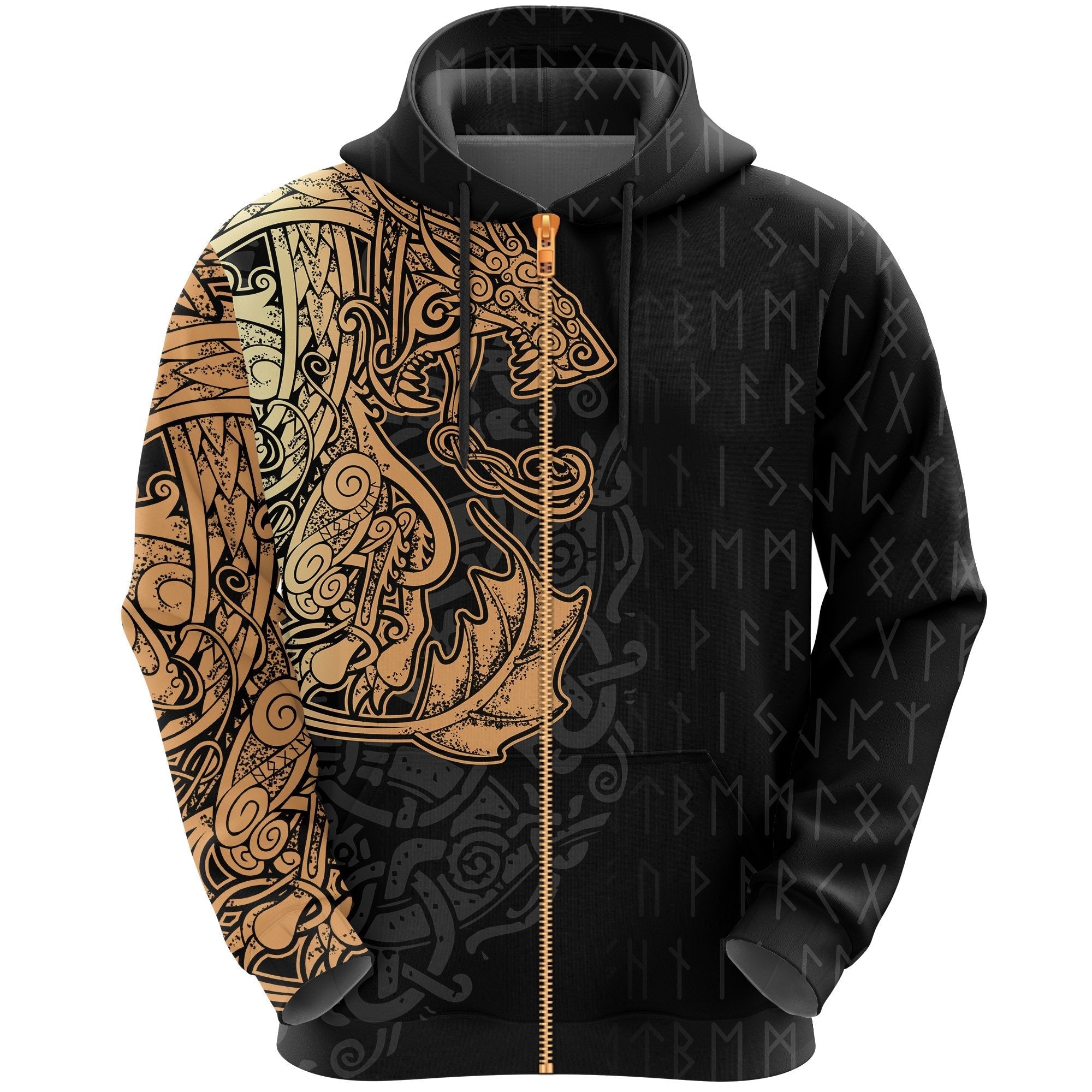 Viking Hoodie Special Tattoo Style (Zip) RLT12 - Wonder Print Shop