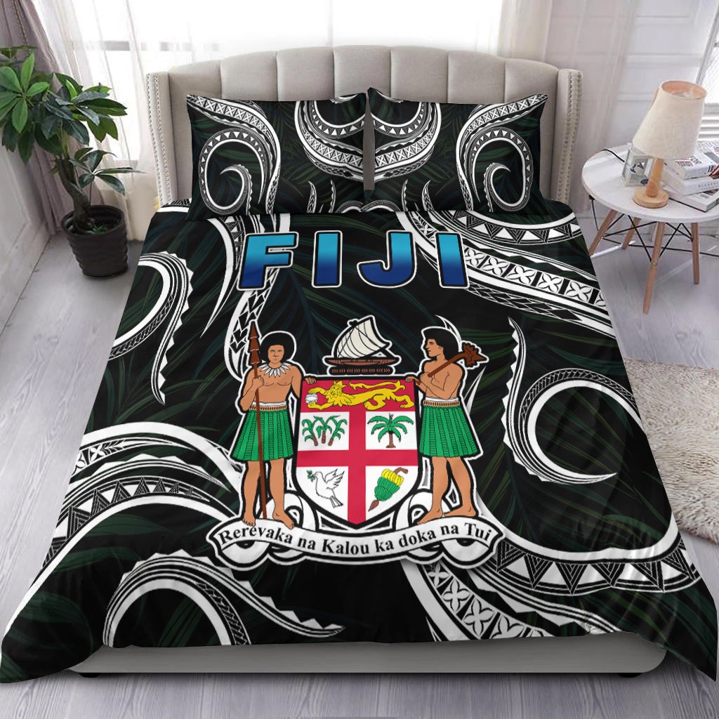 Fiji Coat of Arms Bedding Set Polynesian mix Coconut Pattern LT13 - Wonder Print Shop