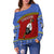 (Custom Personalised) Eswatini Independent Anniversary Off Shoulder Sweater - Flag and Shield Swaziland LT13 - Wonder Print Shop