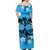 Hawaii Skull Matching Hawaiian Shirt And Dress Mysterious Polynesia and Blue Flowers LT13 - Wonder Print Shop