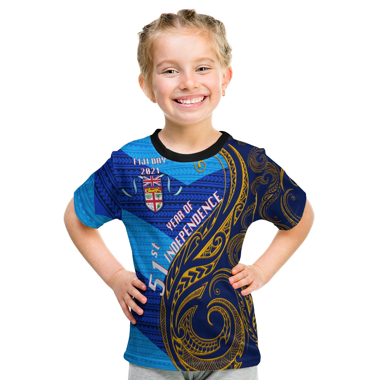 Fiji Day T Shirt Kid - 51Th Year Of Independence LT20 - Wonder Print Shop