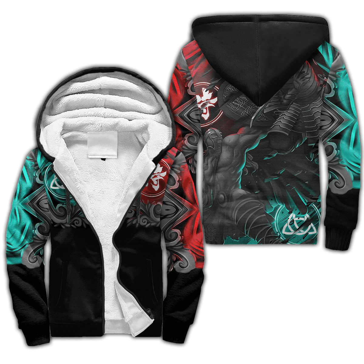 Viking Clothing Viking Japan 3D Sherpa Hoodie RLT12 - Wonder Print Shop