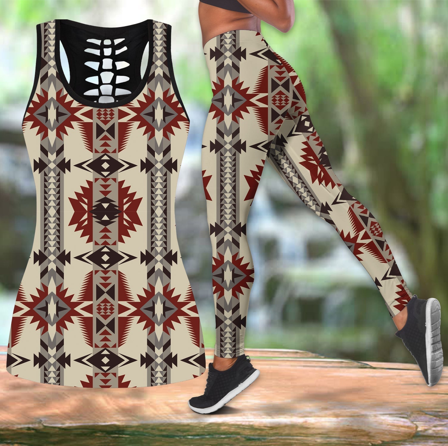 native-american-geometric-seamless-pattern-hollow-tanktop-leggings-set