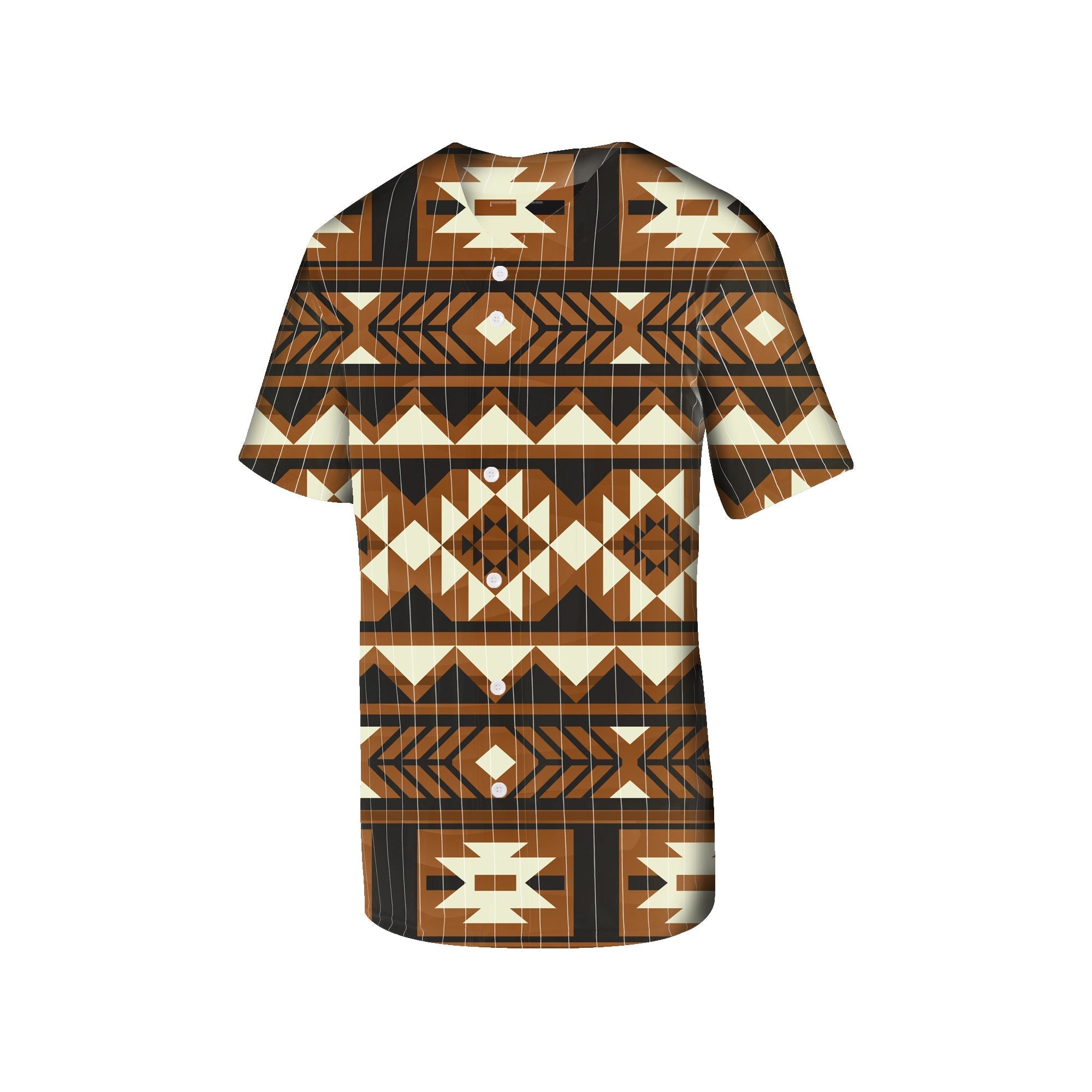 Brown Pattern Native American Baseball Jersey LT10 - Wonder Print Shop