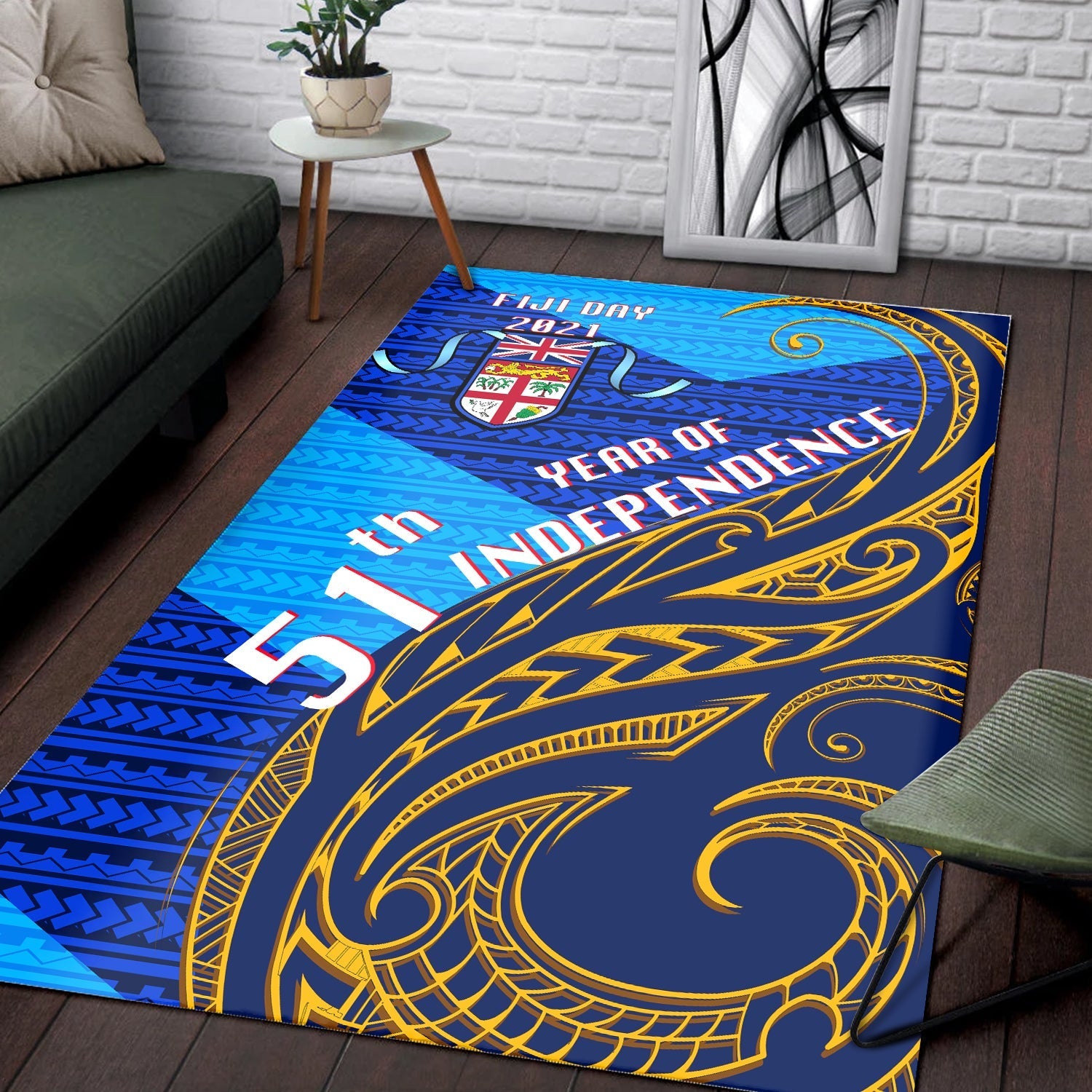 Fiji Day Area Rug - 51th Year Of Independence LT20 - Wonder Print Shop