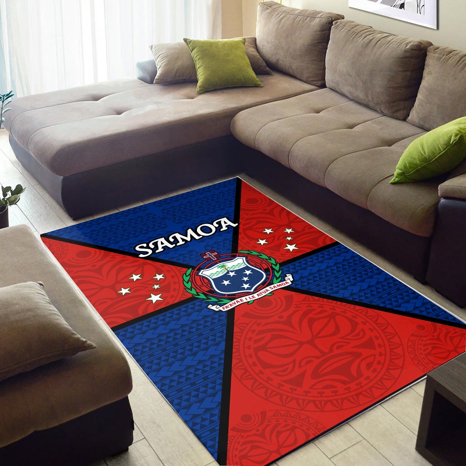 Samoa Area Rug Maori Polynesian LT20 - Wonder Print Shop