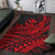 Hawaii Humpback Whale With Hibiscus Tribal Red Area Rug LT12 - Wonder Print Shop