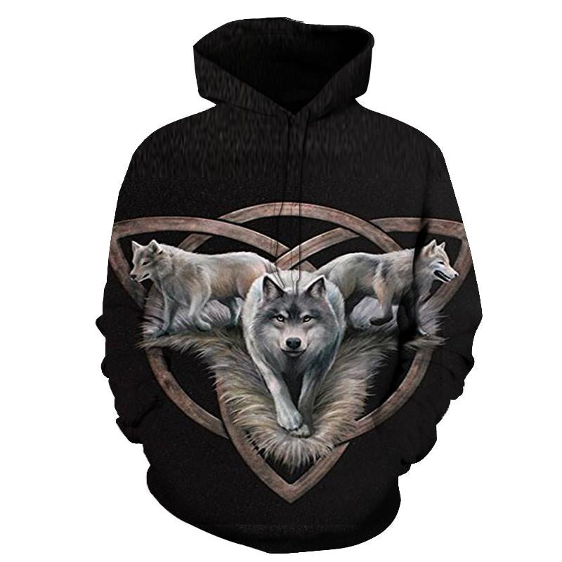 Wolf Native American All Over Hoodie LT10 - Wonder Print Shop