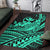 Hawaii Humpback Whale With Hibiscus Tribal Turquoise Area Rug LT12 - Wonder Print Shop