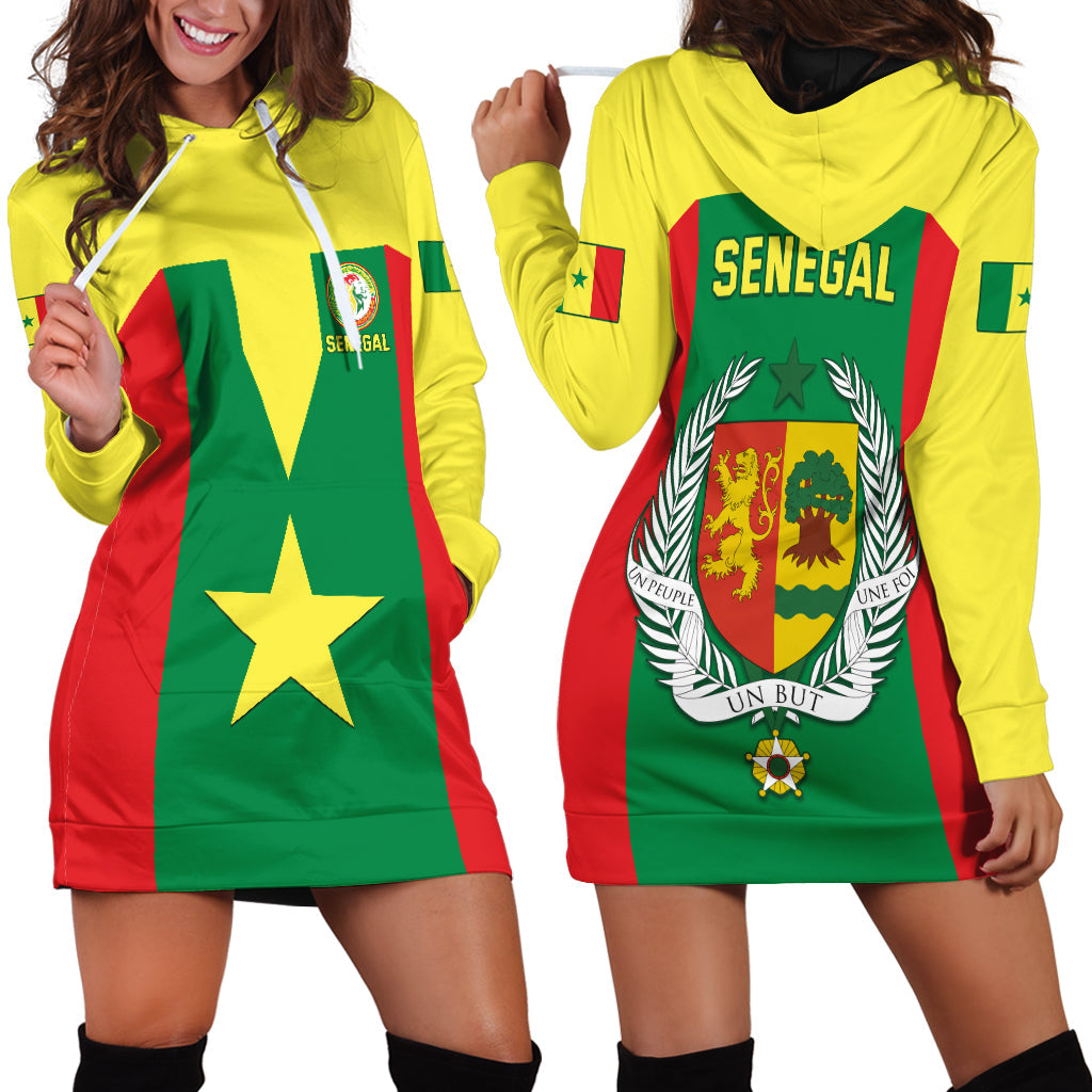 Senegal Football Hoodie Dress Champion of Africa LT13 - Wonder Print Shop