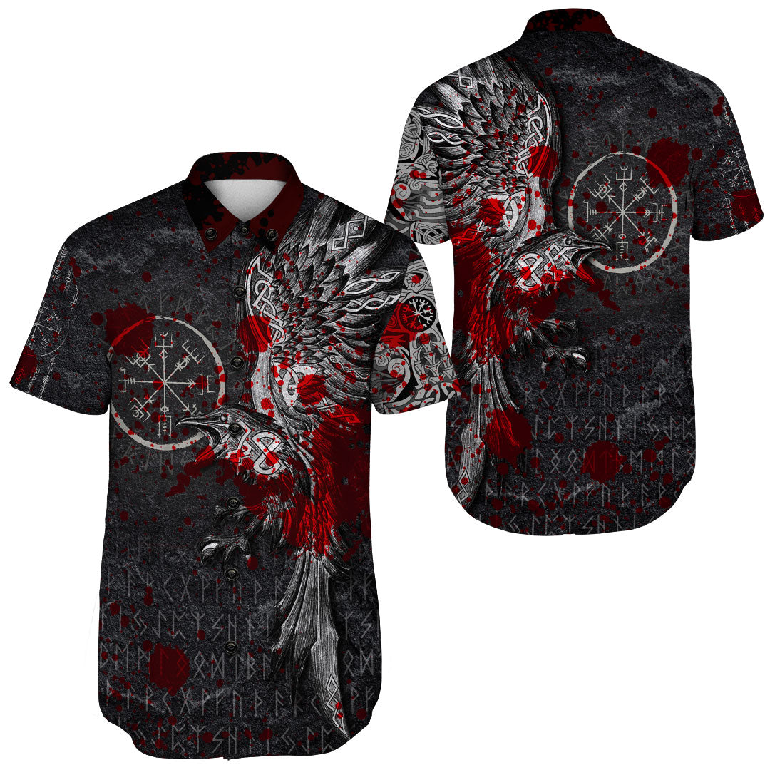 viking-clothing-viking-odin-raven-tattoo-style-blood-version-shorts-sleeve-shirt