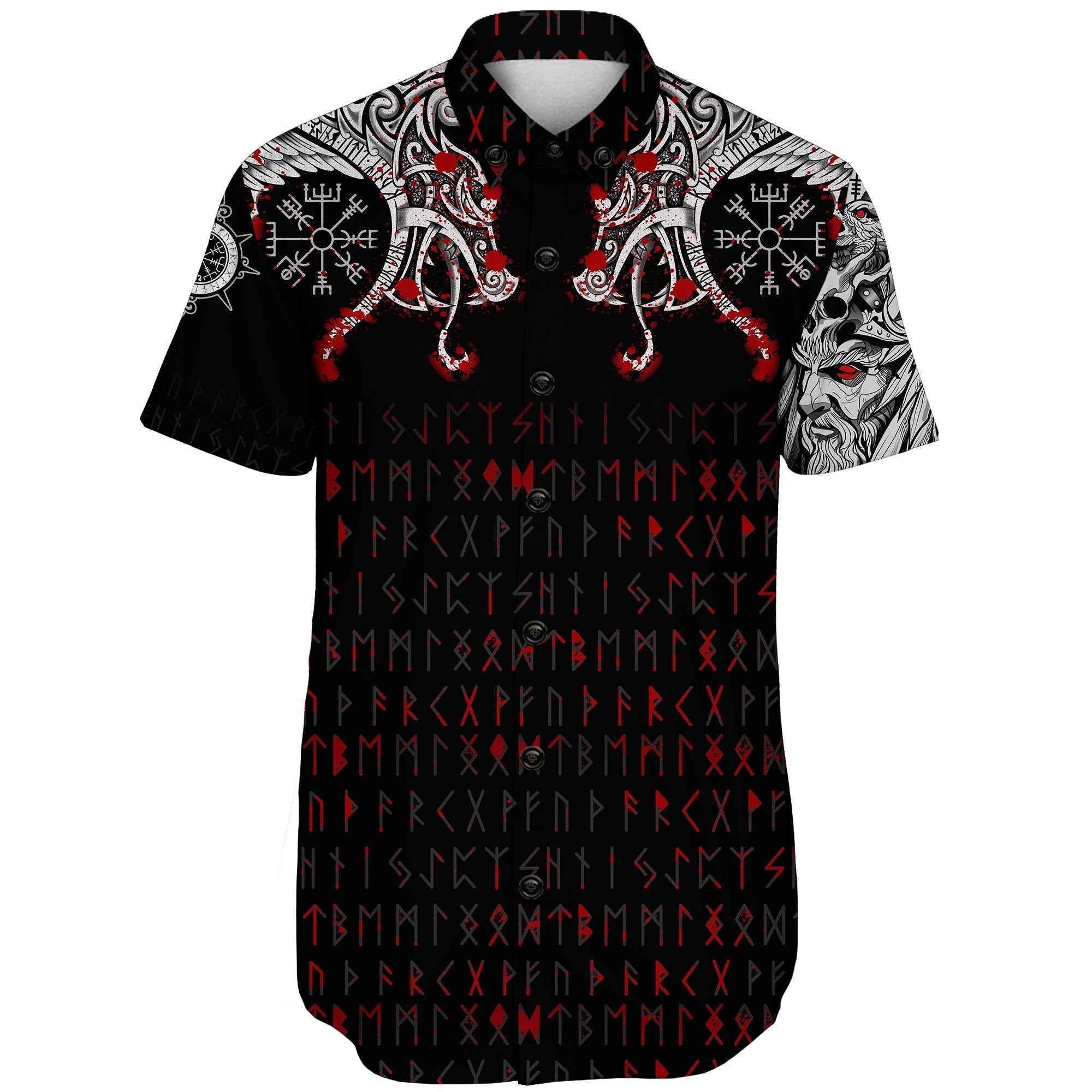 viking-shorts-sleeve-shirt-double-dragon-tattoo-and-vegvisir-blood