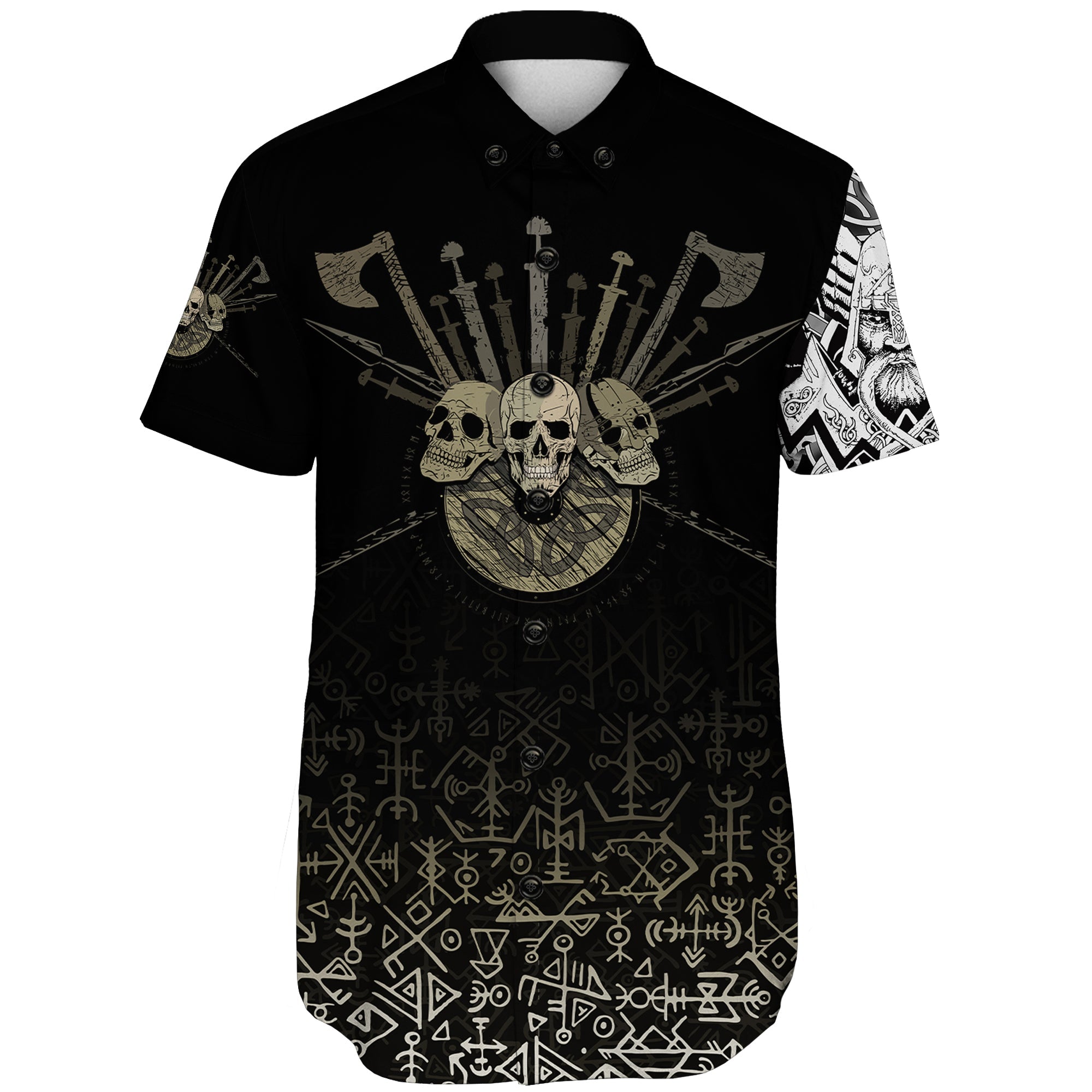 custom-viking-short-sleeve-shirts-three-skull-of-viking