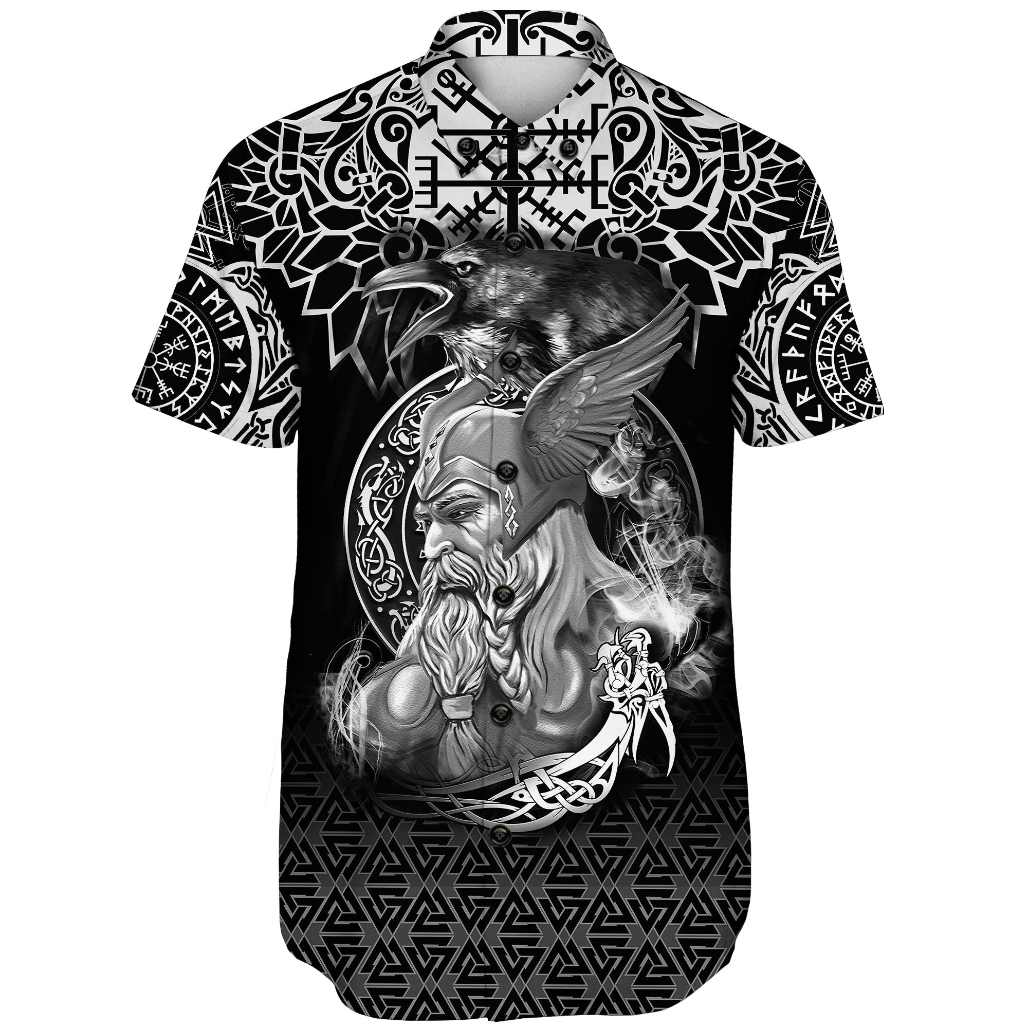 custom-viking-short-sleeve-shirt-odin-and-raven-tattoo