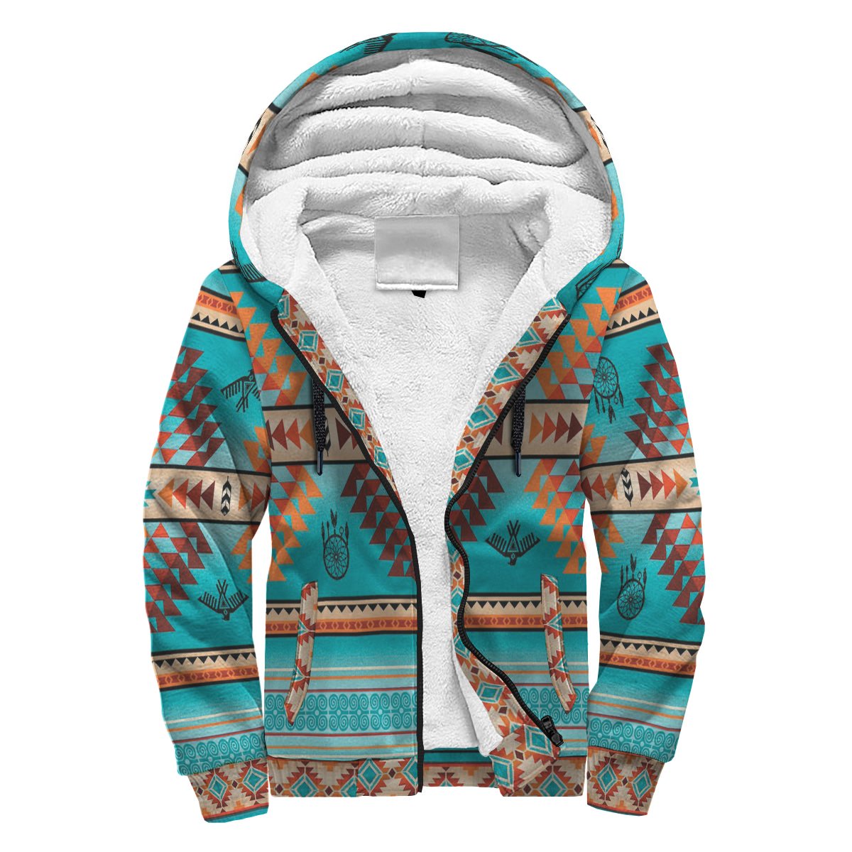 blue-thunderbird-dreamcatcher-pattern-native-american-aop-sherpa-hoodie