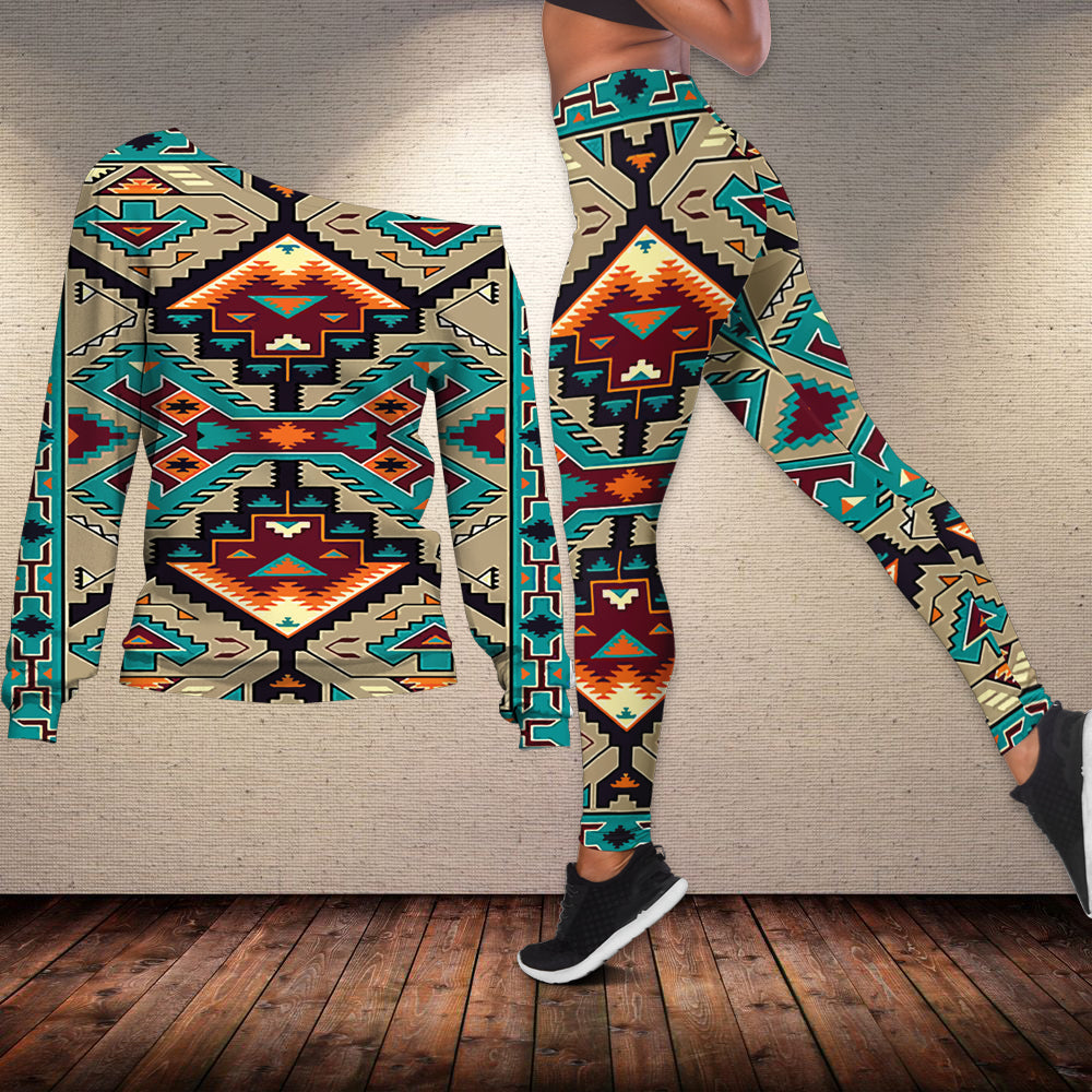 native-american-culture-design-off-shoulder-sweater-leggings-set