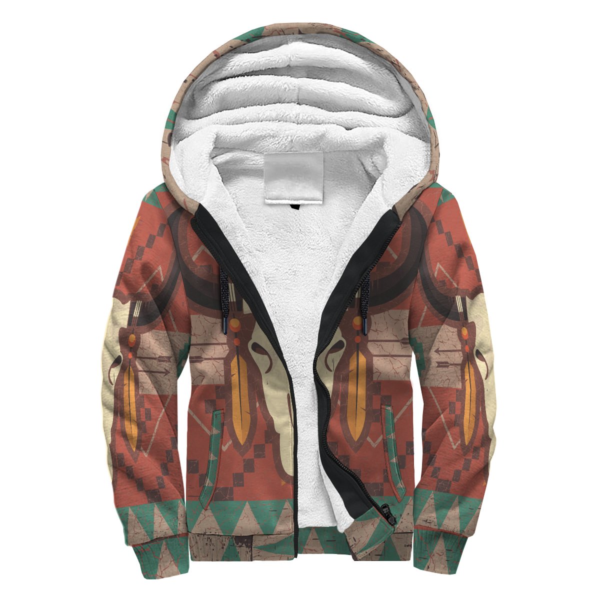 bison-skull-native-american-sherpa-hoodie