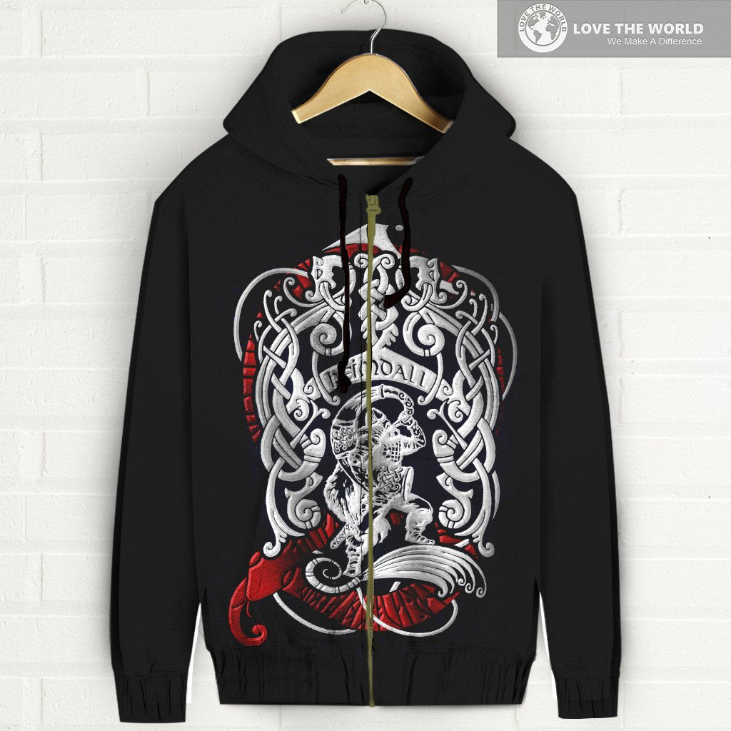 Viking Zip Hoodie - Heimdall Son Of Odin RLT12 - Wonder Print Shop