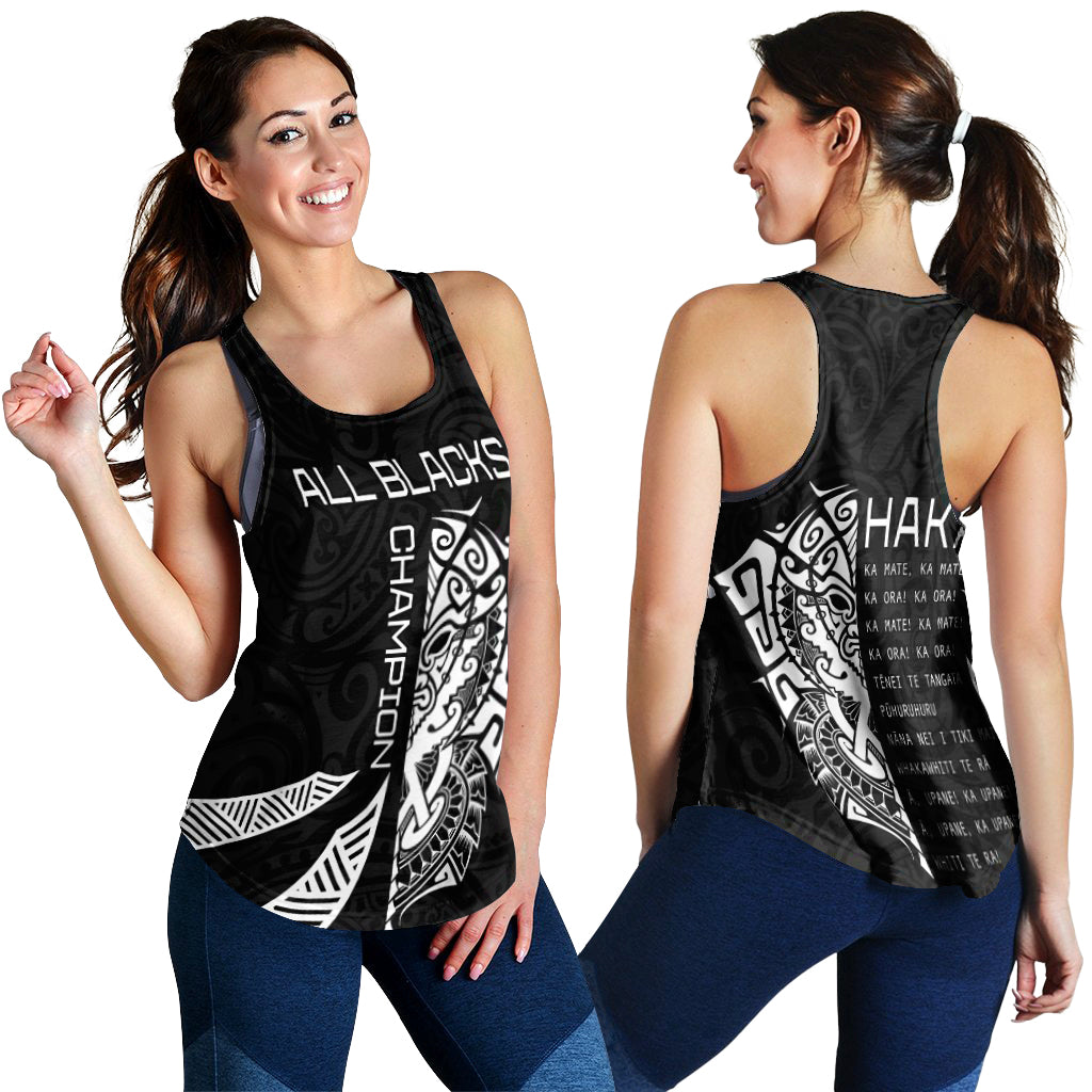 New Zealand Rugby Women Racerback Tank Haka All Black mix Ta Moko LT13 - Wonder Print Shop