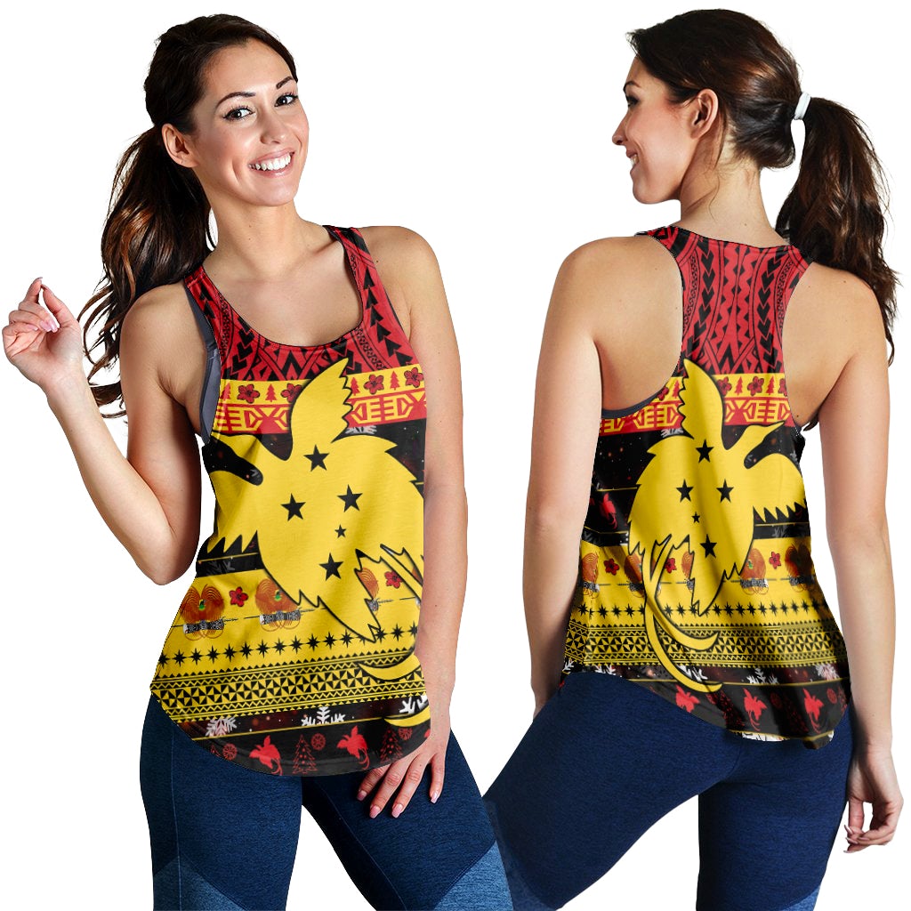 papua-new-guinea-christmas-women-racerback-tank-raggiana-loved