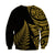 New Zealand Rugby Sweatshirt - Aotearoa Maori Style Gold LT13 - Wonder Print Shop