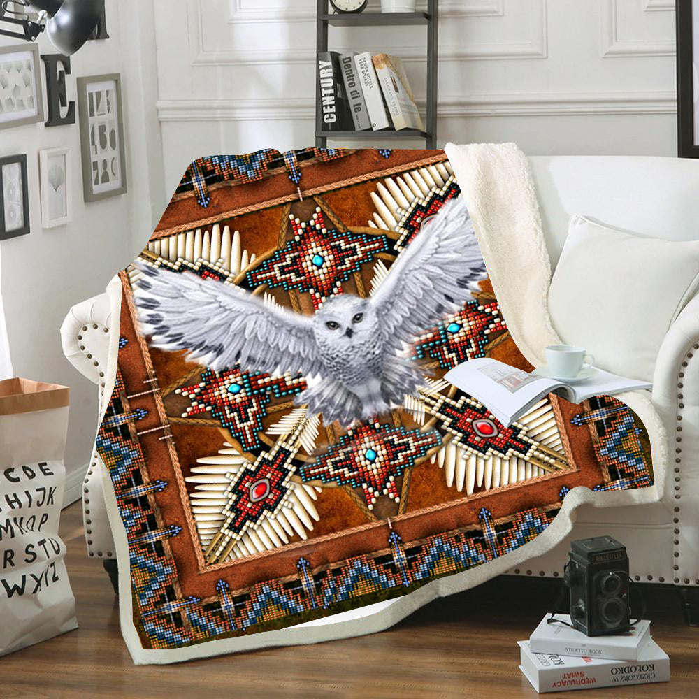 owl-red-pattern-mandala-blanket