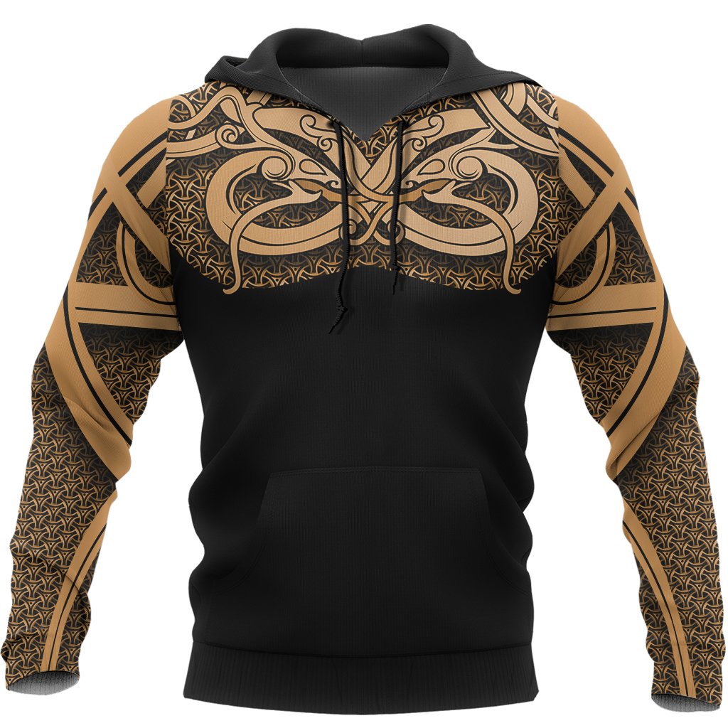 Viking Hoodie Best Viking Tattoo Gold RLT12 - Wonder Print Shop