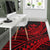 Hawaii Humpback Whale With Hibiscus Tribal Red Area Rug LT12 - Wonder Print Shop