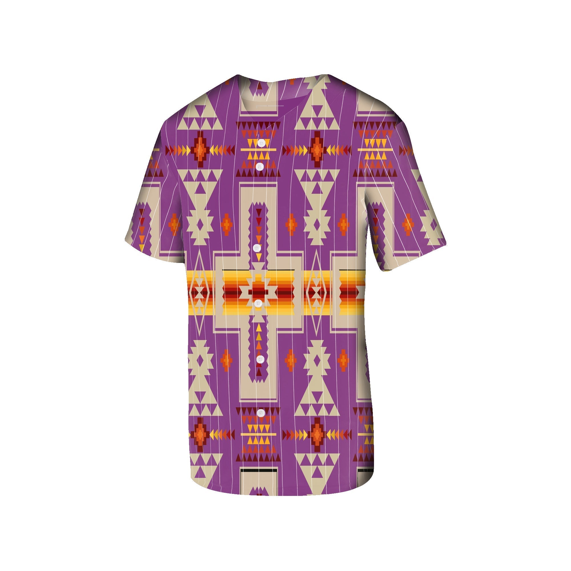 Light Purple Tribe Design Native American Baseball Jersey LT10 - Wonder Print Shop