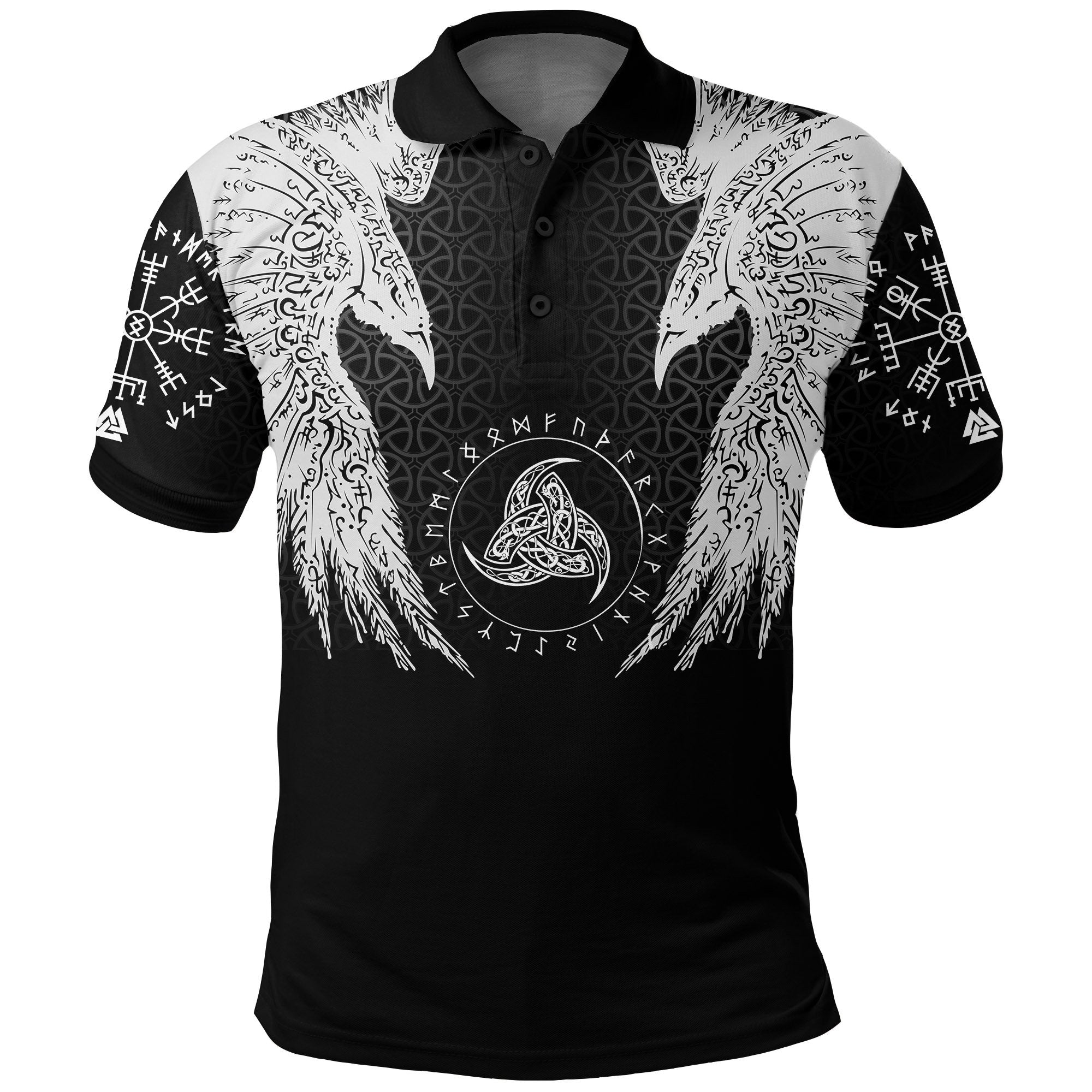 Viking Polo Shirt Muninn Tattoo RLT12 - Wonder Print Shop