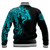 Viking Baseball Jacket Viking Jormungand Tattoo Style Cyan RLT12 - Wonder Print Shop