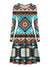 native-american-line-shapes-ethnic-pattern-long-sleeve-dress